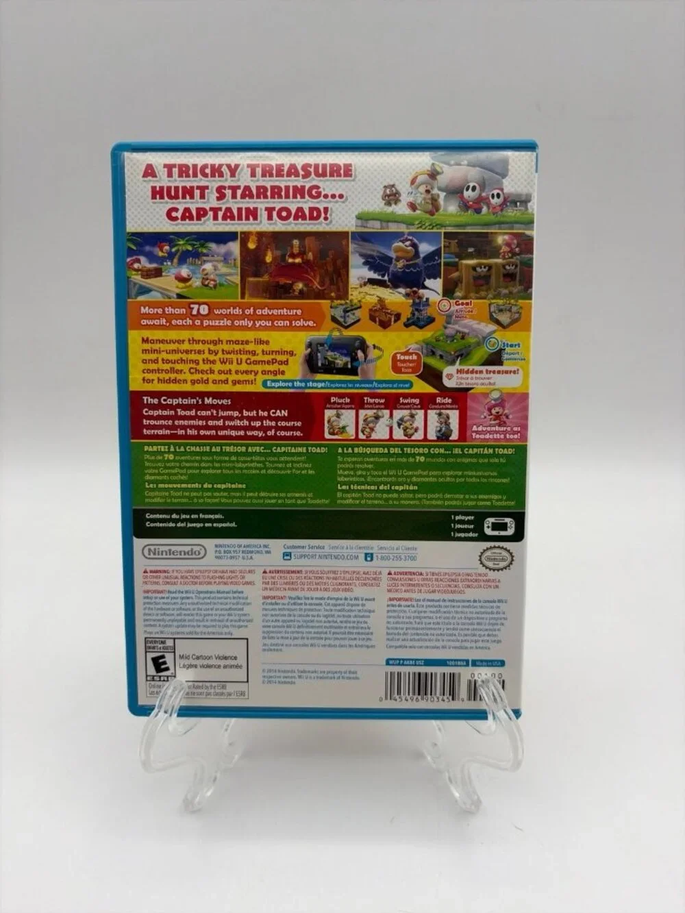 WiiU Captain Toad: Treasure Tracker (Nintendo Wii U, 2014) No Manual Tested